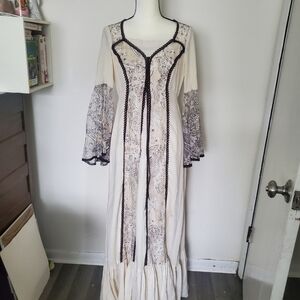 1970s Gunne Sax Style Maxi Dress